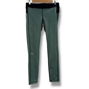 Under Armour Black & White Printed Mid Rise Full Length Leggings Sz L Activewear